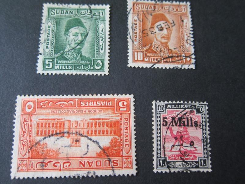 Sudan 1935 Sc 51,52,56,60 FU