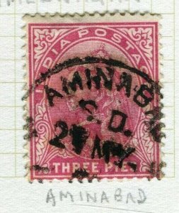 INDIA; Fine POSTMARK on early QV issue used value, Aminabad