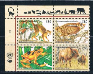 UN Geneva 267a MNH blk 4 Endangered Species 1995 (U0381)