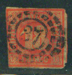 German state of BAVARIA BAYERN Scott 14 1862 18kr $140