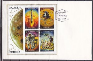 Fujeira, Mi cat. 455, BL23 A. Apollo 12 s/sheet First day cover.