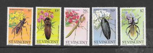 ST VINCENT #593-7 INSECTS MNH