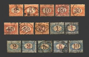 Italy - Sc# J4 - J11 + J13 - J19 Used   /   Lot 1219226