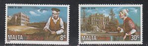 Malta # 612-613, Home for the Elderly, Mint LH, 1/3 Cat.