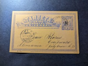 1908 Republic of Uruguay Postcard Cover to Griefswald Germany