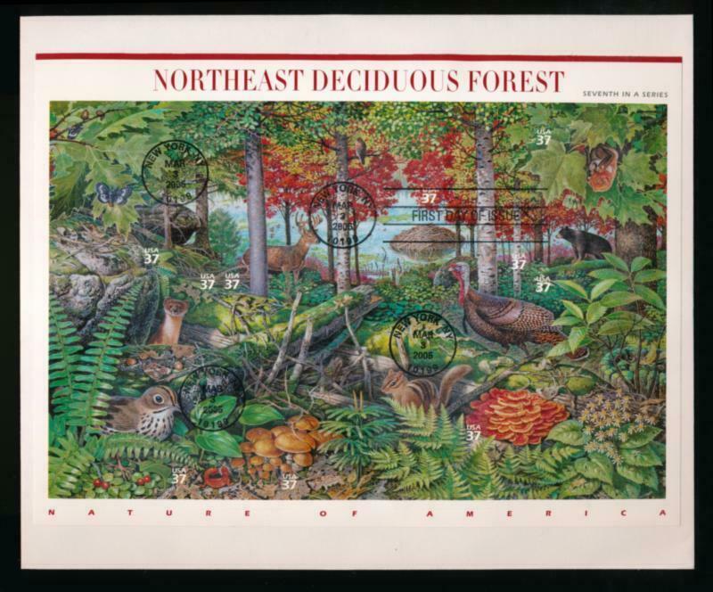 UNITED STATES 3899 USED FDC 37c NORTHEAST DECIDUOUS FOREST
