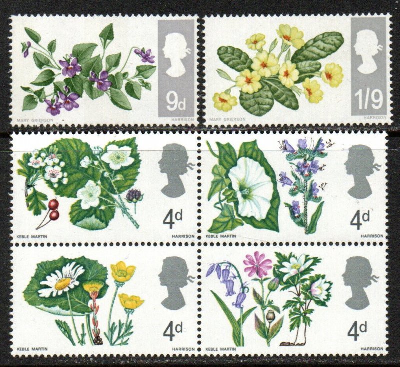 Great Britain Sc #488-493 MNH