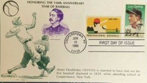 KMC Venture 2417 Lou Gehrig w/ Professional Baseball Stamp Abner Doubleday 1839
