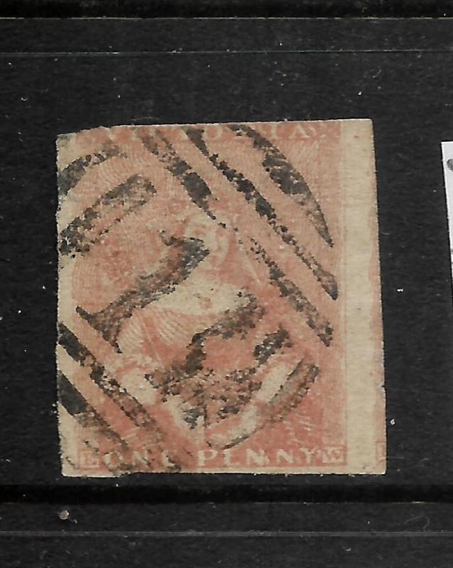 VICTORIA  1850-53  1d  DULL RED  QV IMPERF  FU  SG 8a