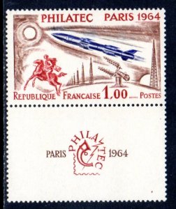 FRANCE 1100 MH SCV $17.50 BIN $8.75 ROCKET, STAMP EXPO