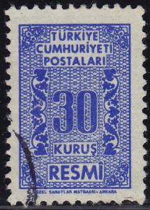 Turkey - 1962 - Scott #O81 - used