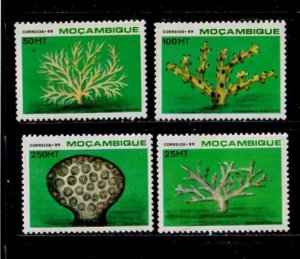 Mozambique 1989 - Coral Reef Marine Life - Set of 4 Stamps - Scott #1080-3 - MNH