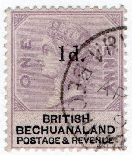 (I.B) British Bechuanaland Revenue : Duty Stamp 1d on 1d OP