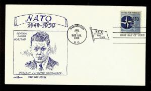 FIRST DAY COVER #1127 NATO 10th Anniversary 4c PENT ARTS U/A FDC 1959