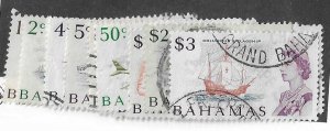 Bahamas Sc #204-218 QE complete set of 15  used VF