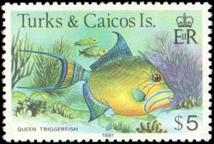 Turk & Caicos Islands #360a-374a, Complete Set(8), 1981, Fish, Never Hinged