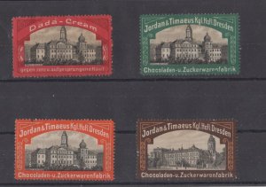 German Various Advertising Stamps- Greiz & Neustrelitz Palaces