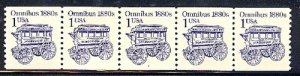 USA PNC SC# 2225 OMNIBUS $0.01c PL# 1-2- BT DULL-WATER ACTIV. LOT OF 2 PNC5 MNH