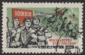 NORTH KOREA  1969  Sc 910 10ch  Used VF 10-pt Program, Soldiers