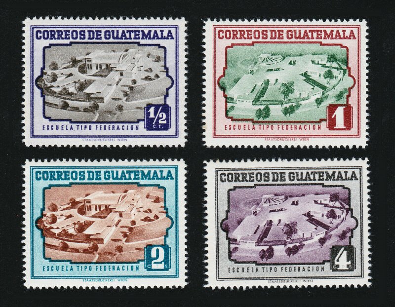 1951 GUATEMALA SCOTT #339-342 MODERN MODEL SCHOOLS MNH-OG