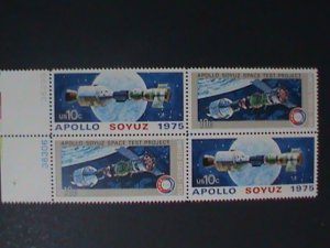 ​UNITED STATES-1975 SC#1569-70  APOLLO-SOYUZ SPACE PROGRAMS MNH  PLATE -BLOCK