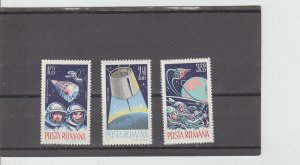 Romania  Scott#  1764-1766  MNH  (1965 Space Acheivements)