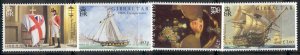 Gibraltar - 2005 set of 4 Battle of Trafalgar #1005-8 cv $ 14.50