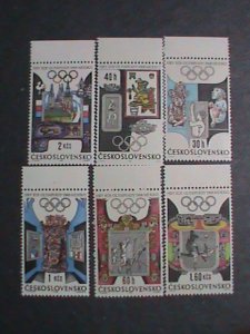 CZECHOSLOVAKIA STAMP-1968-SC#1531-36  19TH OLYMPIC GAMES-MEXICO'68 MNH SET VF