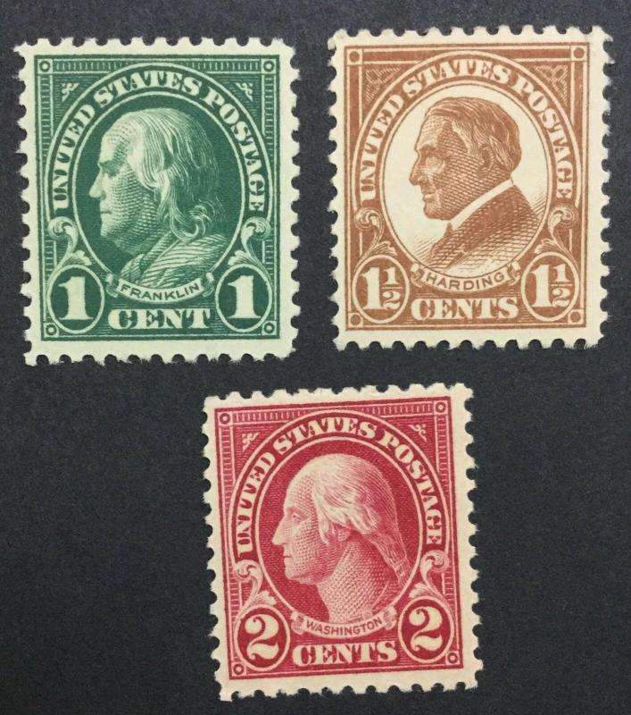 MOMEN: US #552-554 MINT OG NH #24331