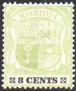 Mauritius 1902	8c  green  and black/buff MH