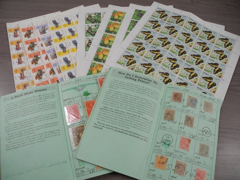 CUBA, accumulation of Stamps in APS Books, Sheets
