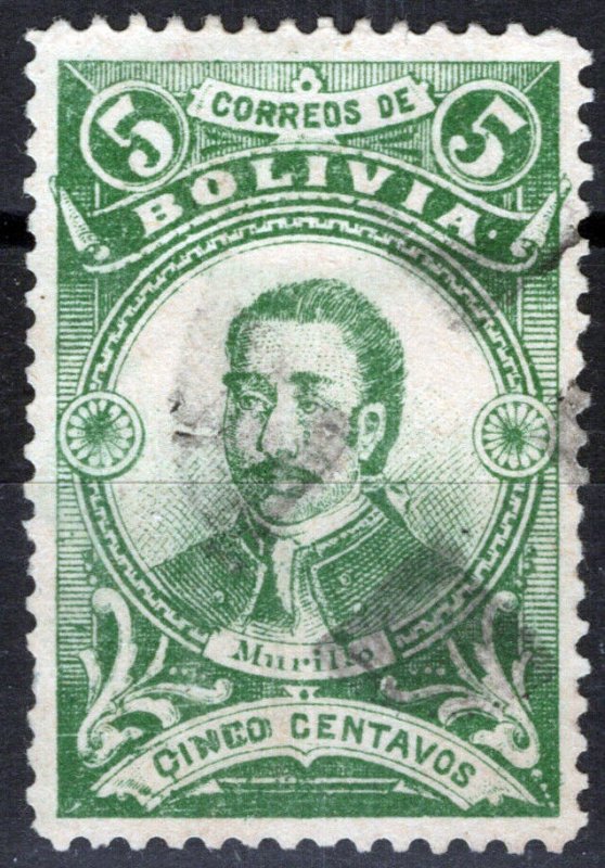 ZAYIX Bolivia 49 Used 5c dk green Murillo  081922S17 