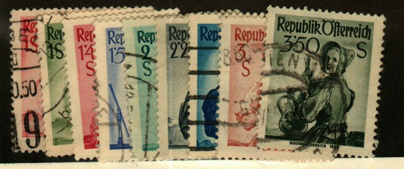 Austria #538-9,542-3,546-8,551-2,554 used