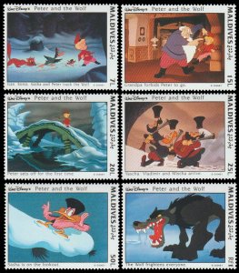 Maldives 1993. Mint Disney Stamp Set.  Peter and the Wolf. # 2