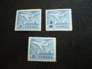 Stamps - Canada - Scott# 414,430,436 - Mint Hinged Set of 3 Stamps