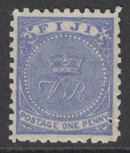 SG 39 Fiji 1878 - 99 1d Dull Blue. lightly mounted mint CAT £60