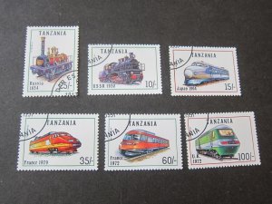 Tanzania 1991 Sc 800-5 Train set MNH CTO