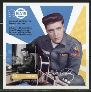 PALAU NEVER BEFORE OFFERED RARE ELVIS  PRESLEY ARMY DOWNTIME S/S  IMPERF MINT NH