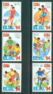 Cuba #3545-3550  Mint  VF NH  Scott $5.25  Soccer