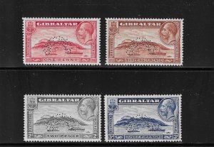 GIBRALTAR SCOTT #96-99 1931-33 GEORGE V SET (PERF SPECIMEN) MINT LIGHT HINGED