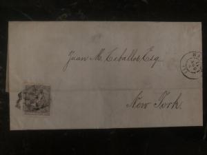 1894 Havana Cuba colony letter cover to New York USA