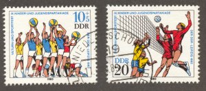 DDR Scott 2361-62 UNHOG(CTO) - 1983 Gymnastic and Sports Meeting set