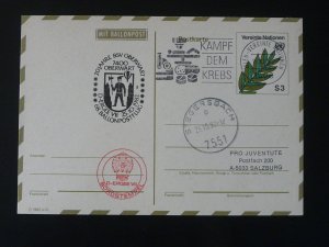 ballonpost Ergee VII balloon flight Pro Juventute #68 postal stationery UNO 1982