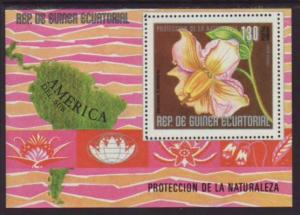 Equatorial Guinea Flower Souvenir Sheet MNH VF