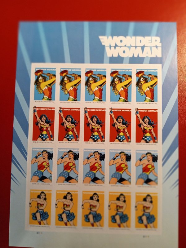 US# 5149-52, Wonder Woman, Sheet of 20 @ .47c, Unused, MNH