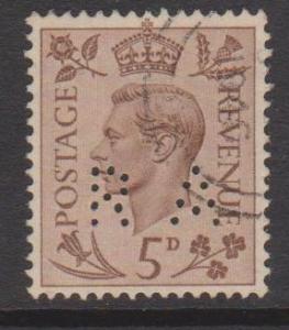 Great Britain Sc#242 Used RA Perfin