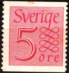 SWEDEN 1951 Definitive: Figure 5, new design. Single, MNH