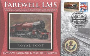 Benham Silk FDC: Farewell LMS: Royal Scot: 2007