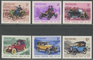 NEW ZEALAND Sc#489-494 1972 Vintage Cars Complete Set OG Mint Hinged