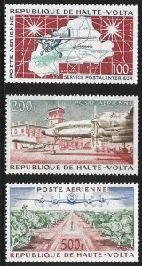 [S1143] Burkina Faso Upper Volta Scott # C1-C3 1965 Hinged Set